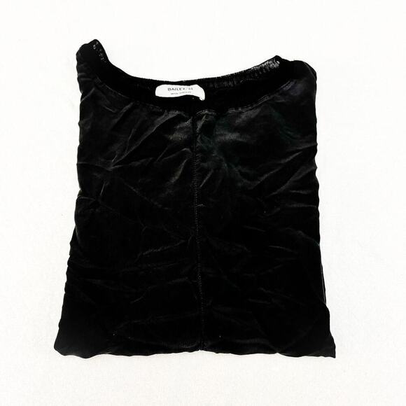 Bailey 44 Black Crew Neck Short Sleeve Top Sheer Trim Size M - Picture 6 of 6